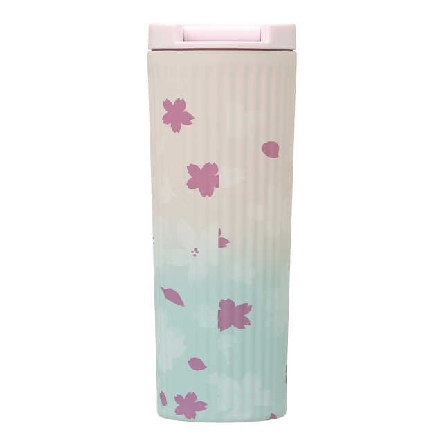 Sakura21 Stainless Steel Tumbler Pleats 473ml Starbucks